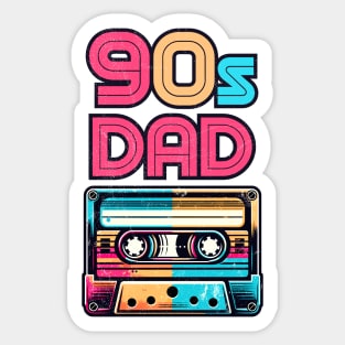 90s Dad Retro Cassette: Vintage Nostalgia Design Sticker